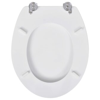 Toiletbril simpel ontwerp MDF wit 5