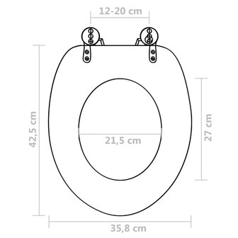 Toiletbril simpel ontwerp MDF wit 9