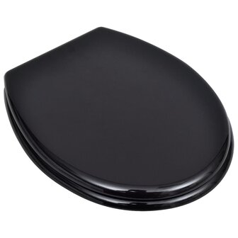 Toiletbril simpel ontwerp MDF zwart 2