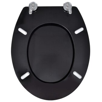 Toiletbril simpel ontwerp MDF zwart 5