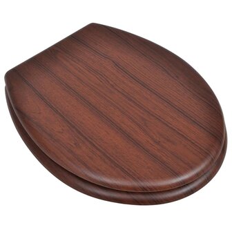 Toiletbril simpel ontwerp MDF bruin 2