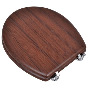 Toiletbril simpel ontwerp MDF bruin 3