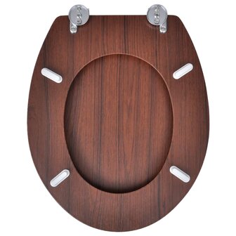 Toiletbril simpel ontwerp MDF bruin 5