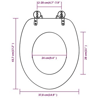Toiletbril met MDF houten ontwerp 9