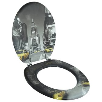 Toiletbril van MDF met New York dessin  1