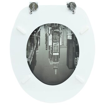Toiletbril van MDF met New York dessin  6