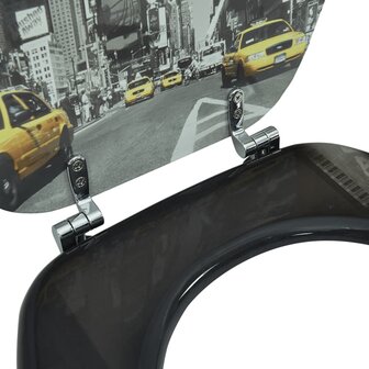 Toiletbril van MDF met New York dessin  8