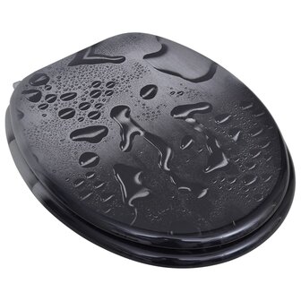 Toiletbril van MDF met waterdruppel dessin 2
