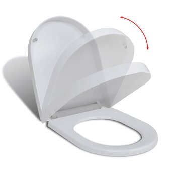 Toiletbril soft-close met quick-release ontwerp vierkant wit  2