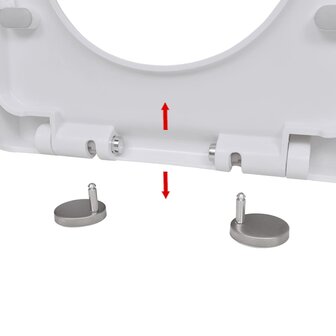 Toiletbril soft-close met quick-release ontwerp vierkant wit  7