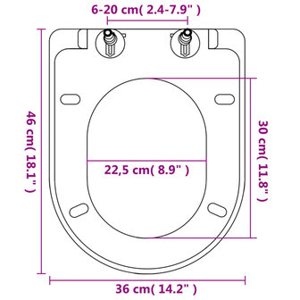 Toiletbril soft-close met quick-release ontwerp vierkant wit  9