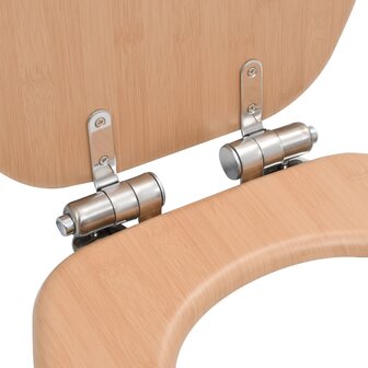 Toiletbril met soft-close deksel bamboe MDF 6