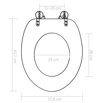 Toiletbril met soft-close deksel bamboe MDF 9