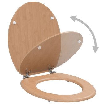 Toiletbril met deksel bamboe MDF 2