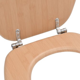 Toiletbril met deksel bamboe MDF 6
