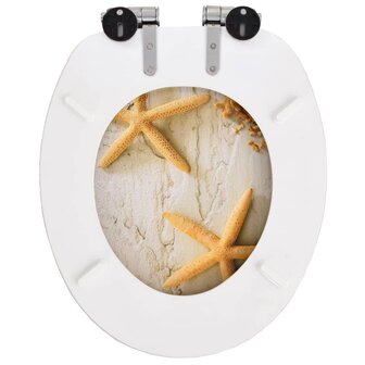 Toiletbril met soft-close deksel zeester MDF 5