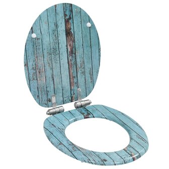 Toiletbril met soft-close deksel oud hout MDF 1