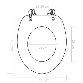 Toiletbril met soft-close deksel waterdruppel MDF 9