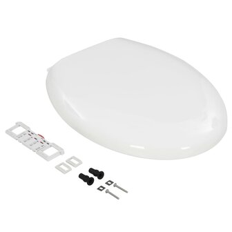 Toiletbril soft-close met quick-release ontwerp wit 3