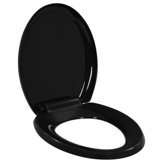 Toiletbril soft-close met quick-release ontwerp zwart 1