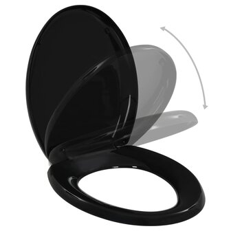 Toiletbril soft-close met quick-release ontwerp zwart 2