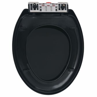 Toiletbril soft-close met quick-release ontwerp zwart 5