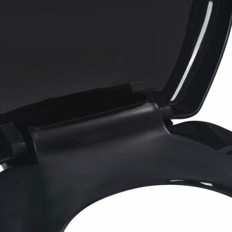 Toiletbril soft-close met quick-release ontwerp zwart 6