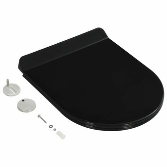 Toiletbril soft-close met quick-release ontwerp zwart 3