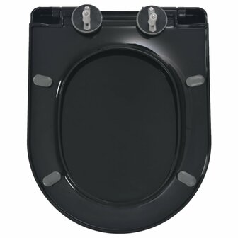 Toiletbril soft-close met quick-release ontwerp zwart 5