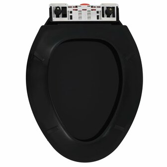 Toiletbril soft-close met quick-release ontwerp zwart 5