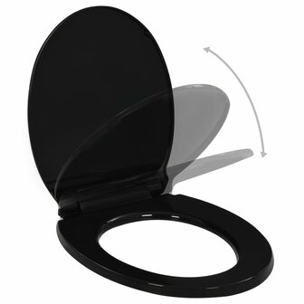 Toiletbril soft-close met quick-release ontwerp zwart 2
