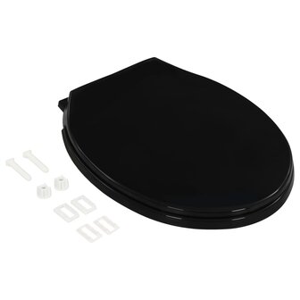 Toiletbril soft-close met quick-release ontwerp zwart 3