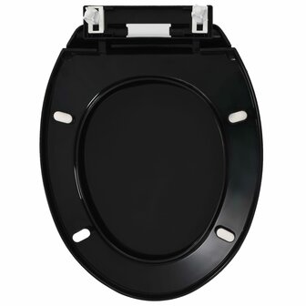 Toiletbril soft-close met quick-release ontwerp zwart 5