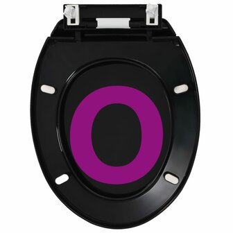 Toiletbril soft-close met quick-release ontwerp zwart 8