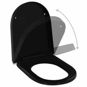 Toiletbril soft-close met quick-release ontwerp zwart 2