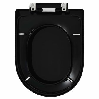 Toiletbril soft-close met quick-release ontwerp zwart 5