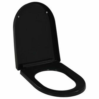 Toiletbril soft-close met quick-release ontwerp zwart 1