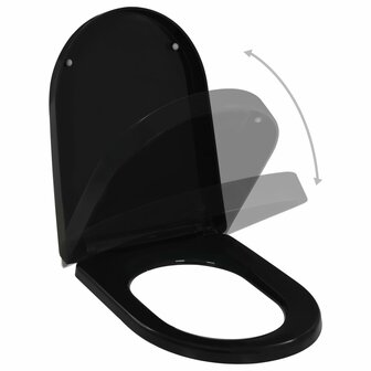 Toiletbril soft-close met quick-release ontwerp zwart 2