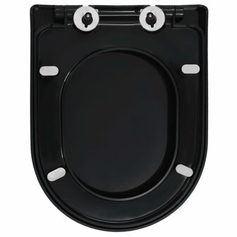 Toiletbril soft-close met quick-release ontwerp zwart 5
