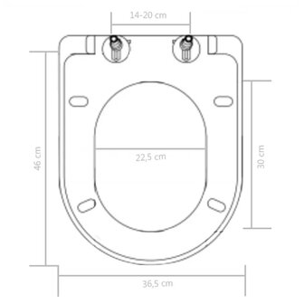 Toiletbril soft-close met quick-release ontwerp zwart 9