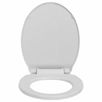 Toiletbril soft-close en quick-release ovaal lichtgrijs 3