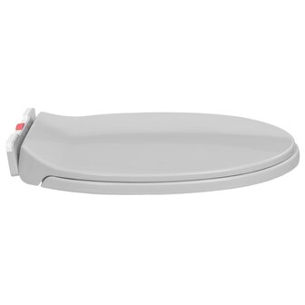 Toiletbril soft-close en quick-release ovaal lichtgrijs 6