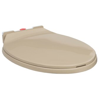 Toiletbril soft-close en quick-release ovaal beige 1