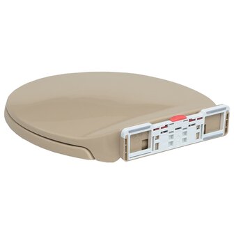 Toiletbril soft-close en quick-release ovaal beige 6