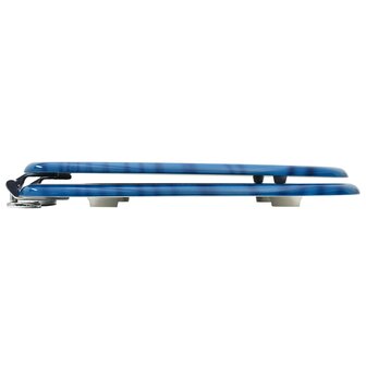Toiletbril met deksel waterdruppel MDF blauw 4