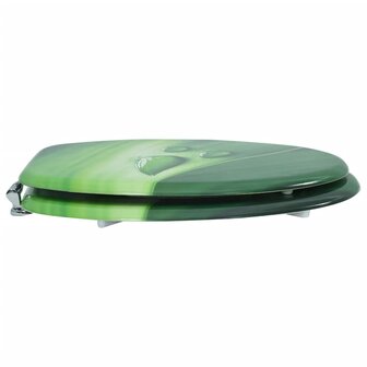 Toiletbril met deksel waterdruppel MDF groen 5
