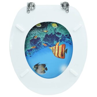 Toiletbril met deksel diepzee MDF 7