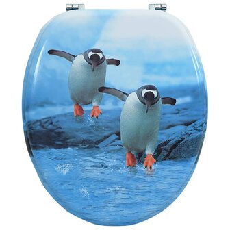 Toiletbril met deksel pingu&iuml;n MDF 6