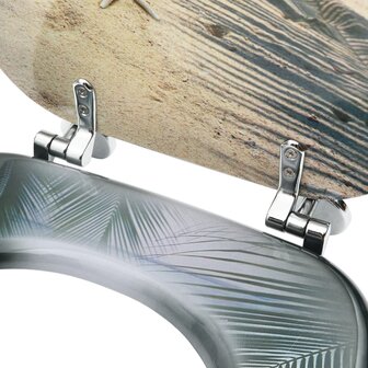 Toiletbril met deksel strand MDF 7