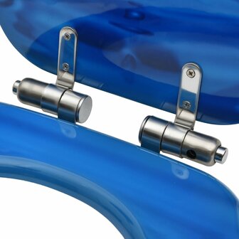 Toiletbril met soft-close deksel waterdruppel MDF blauw 7